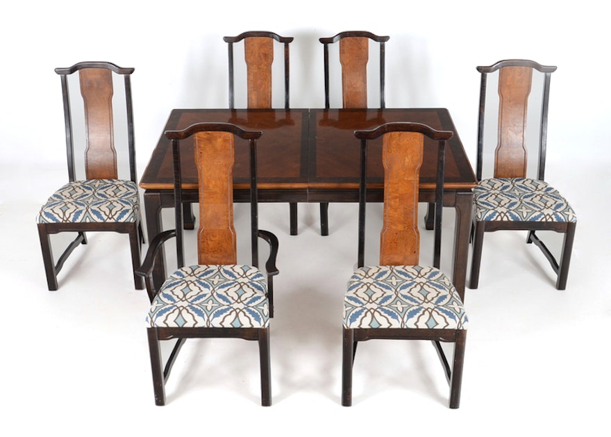 Broyhill "Ming Dynasty" Dining Table and Six Chairs