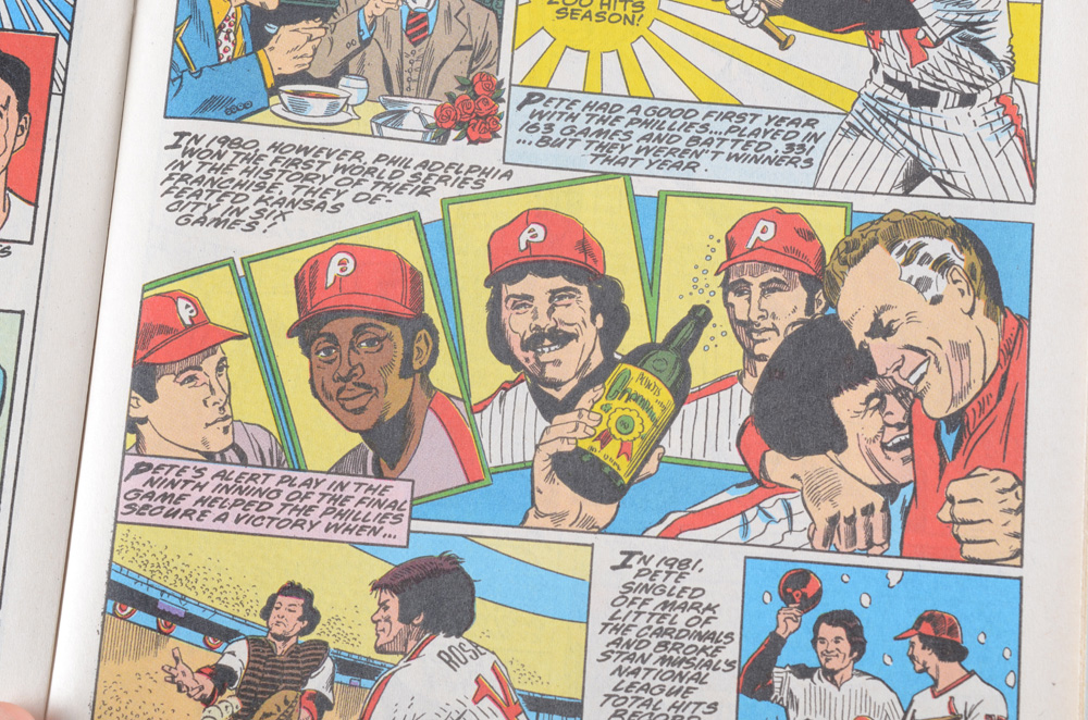 Open Case of Pete Rose Comic Books