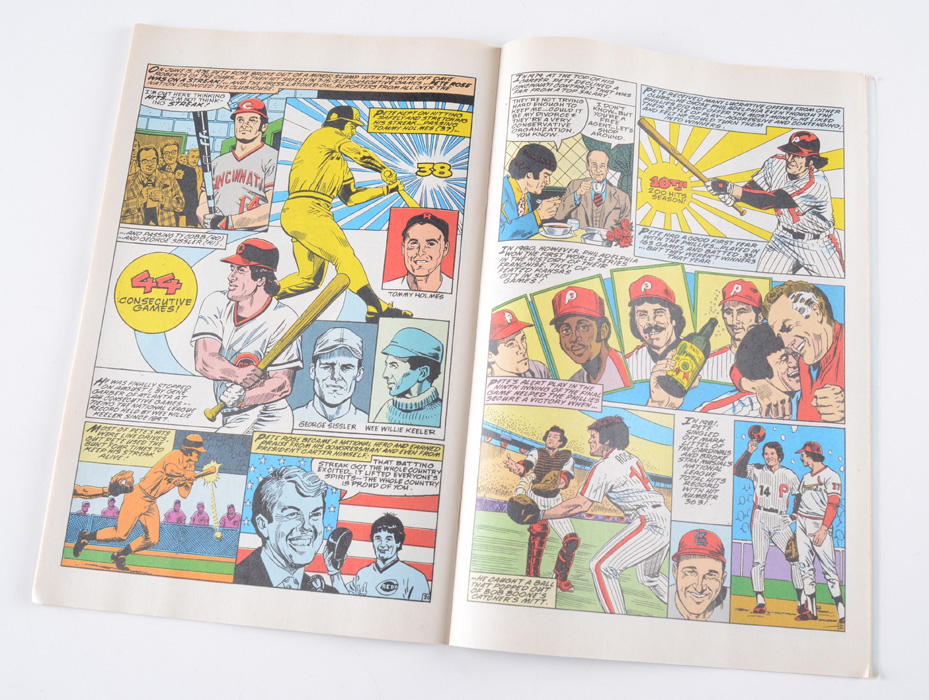 Open Case of Pete Rose Comic Books