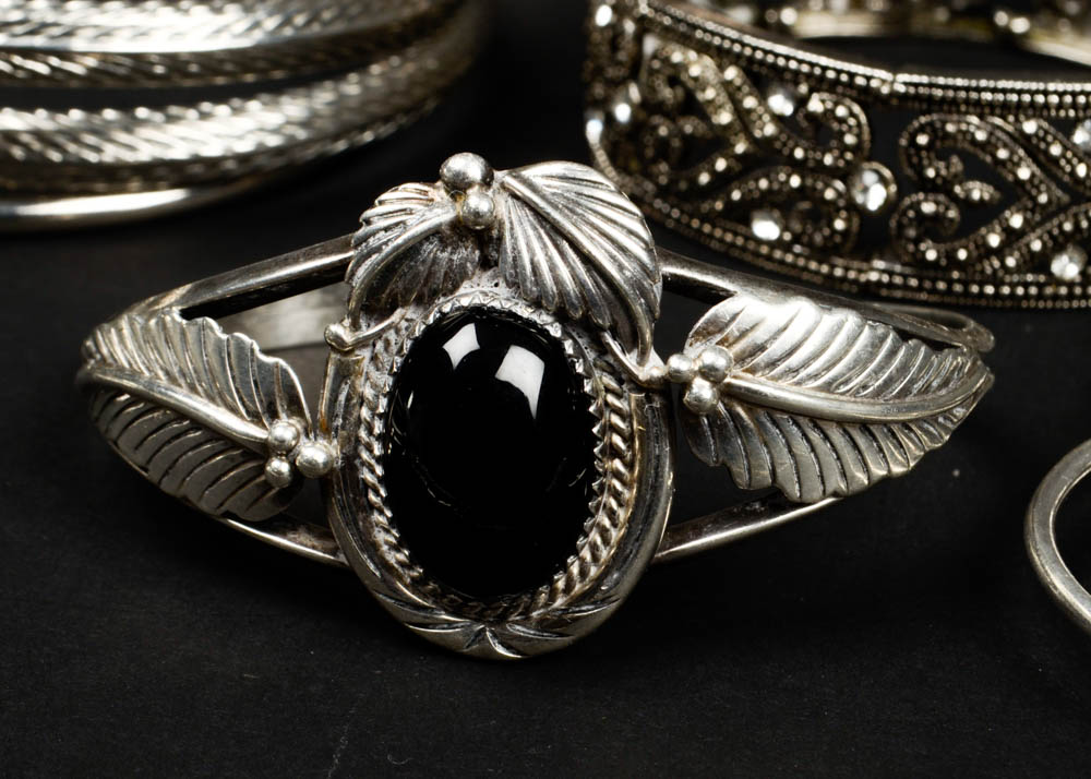 Assortment of Silver Tone Jewelry