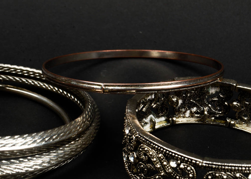 Assortment of Silver Tone Jewelry