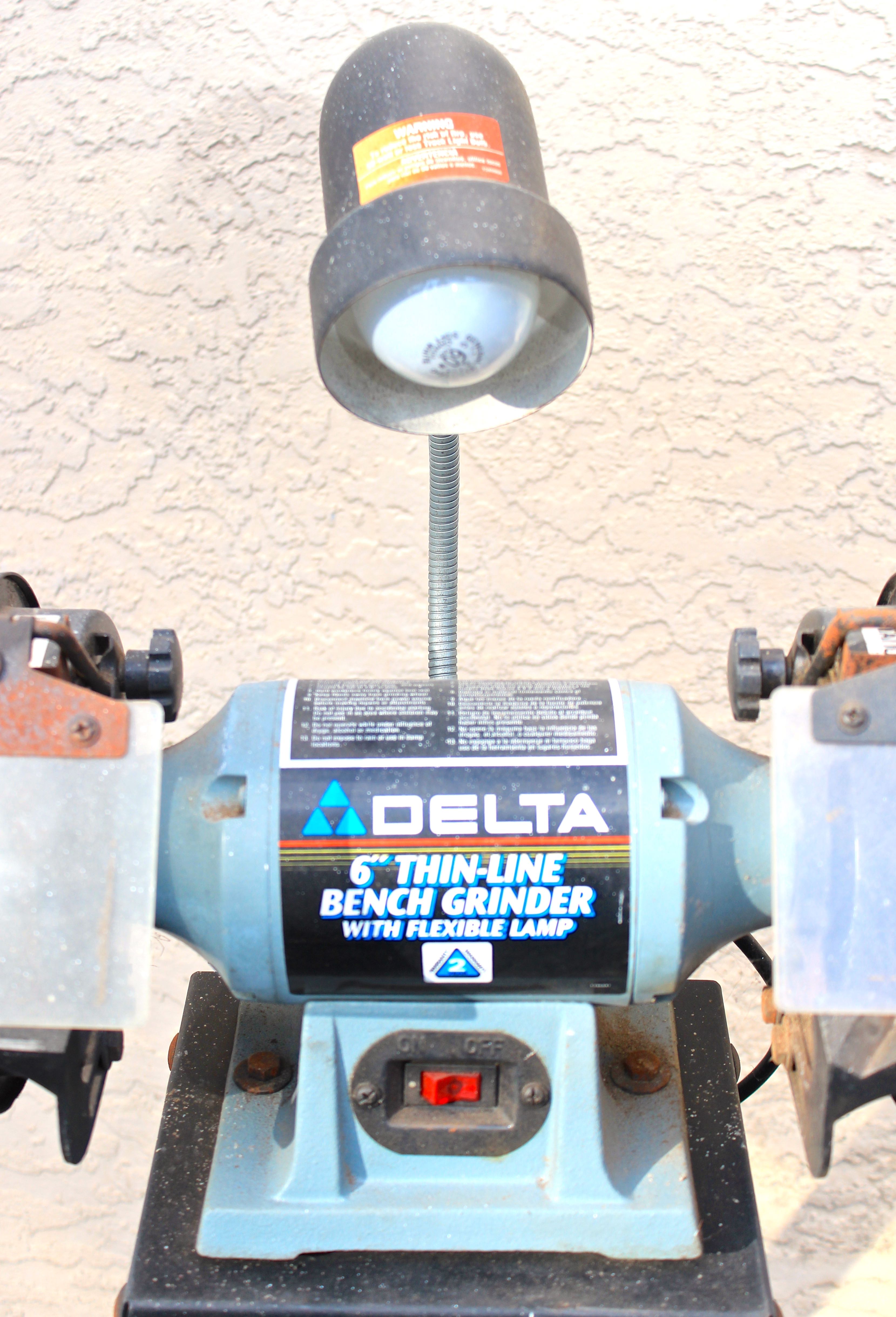 Delta Bench Grinder with Flexible Lamp and Stand