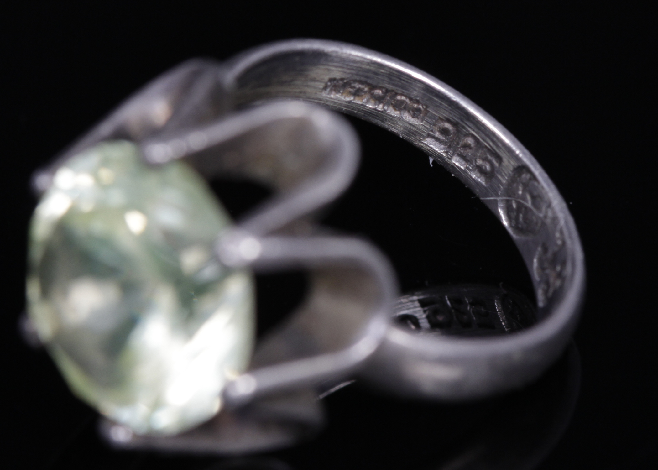 Modern Sterling Silver Cubic Zirconia Ring