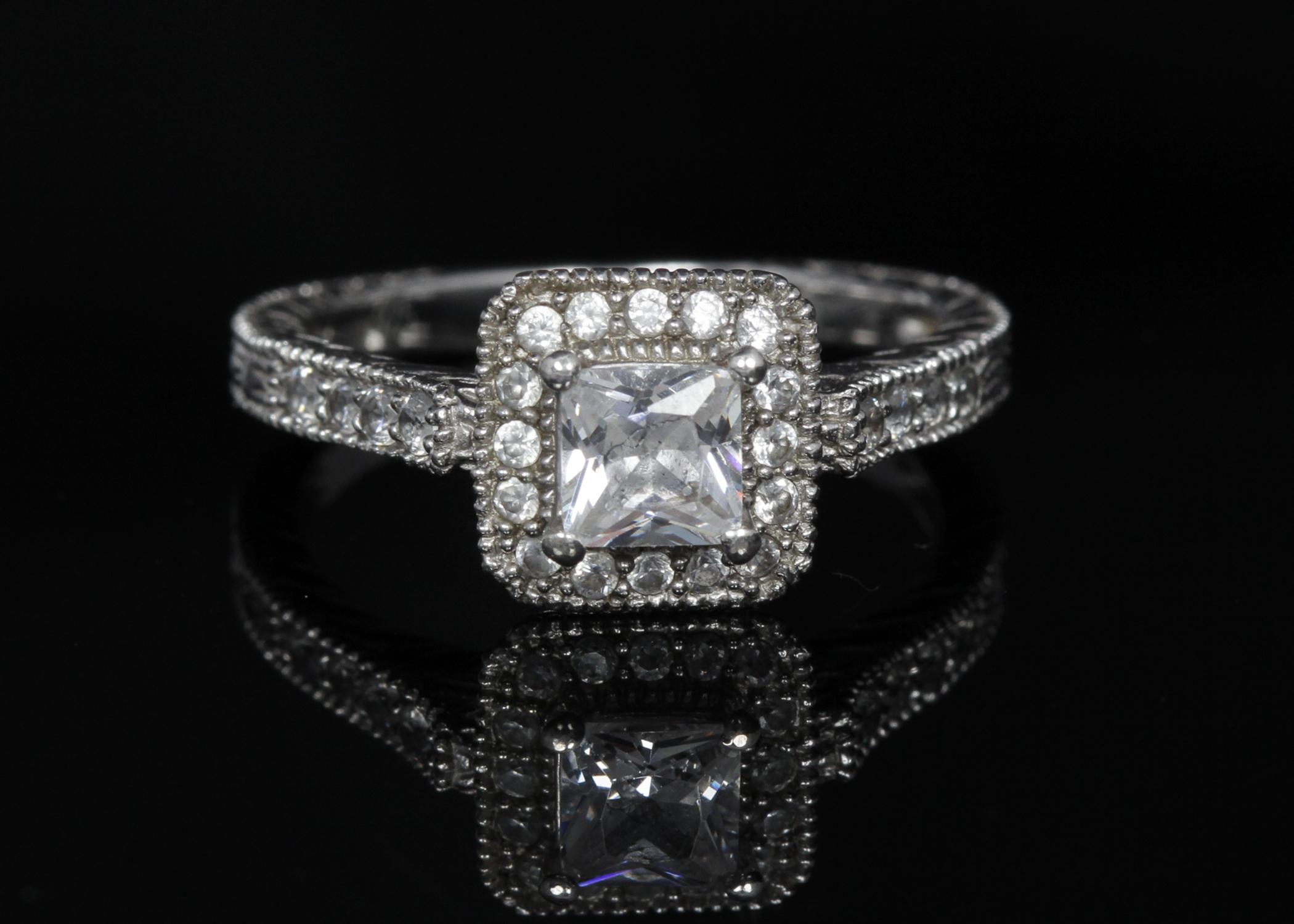 Sterling Silver Cubic Zirconia Ring