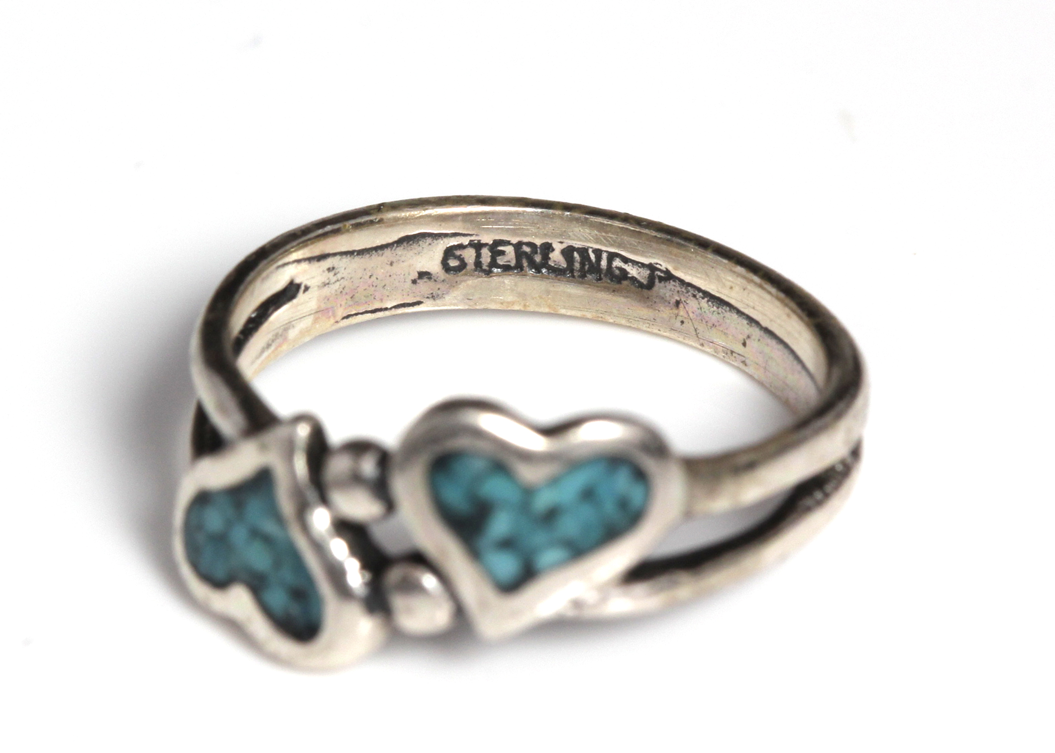 Sterling Silver Turquoise Heart Ring