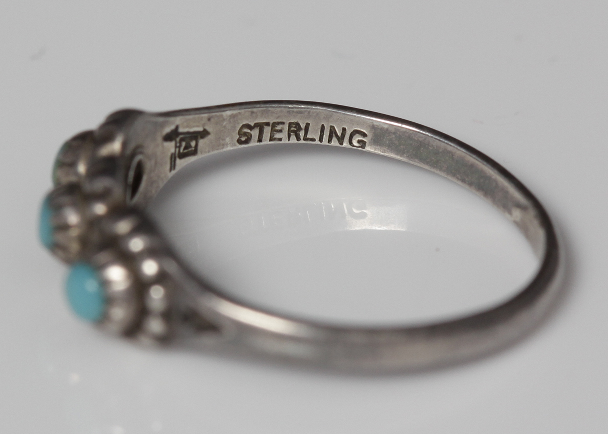 Small Sterling Silver Turquoise Ring