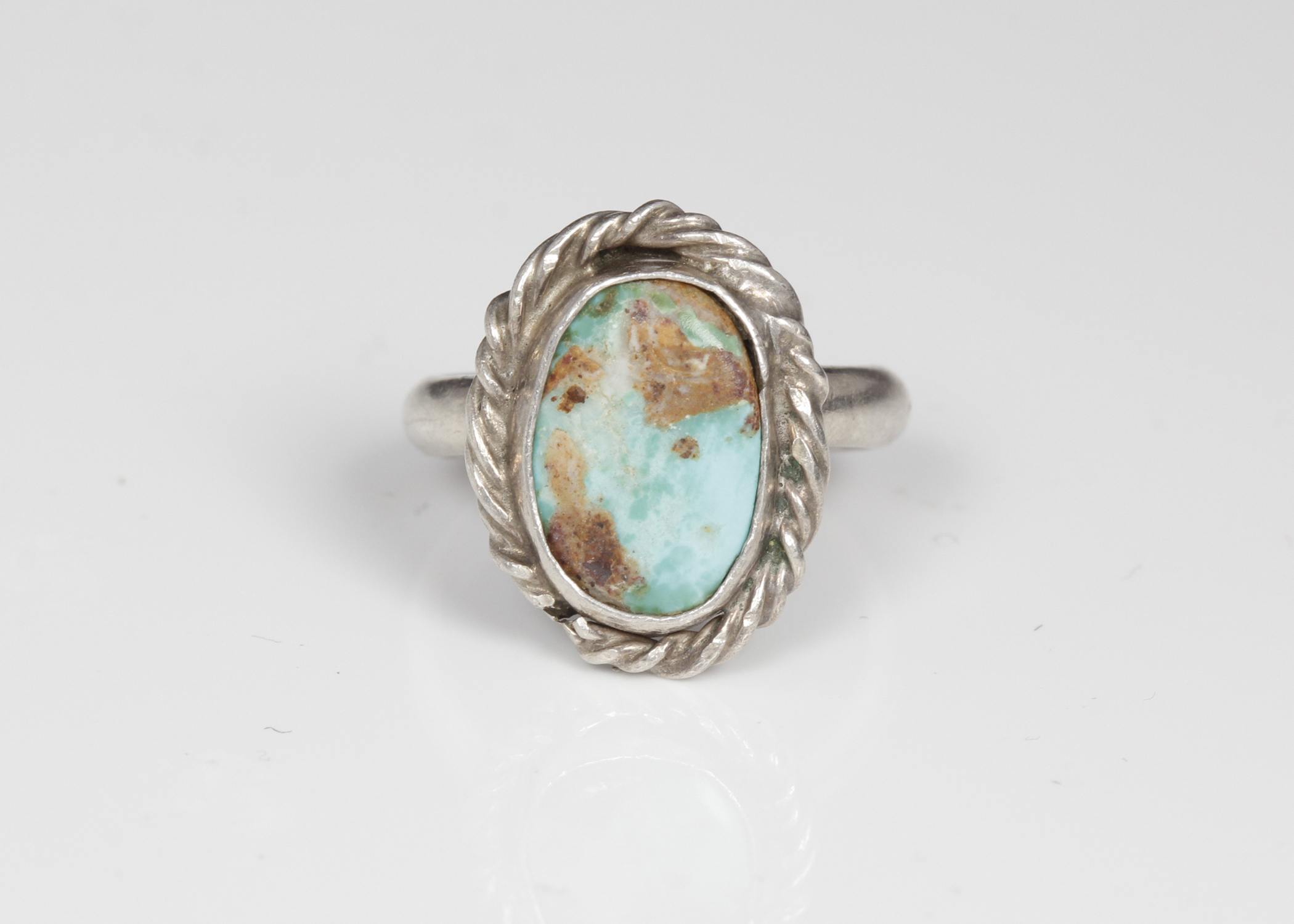 Silver Tone Turquoise RIng