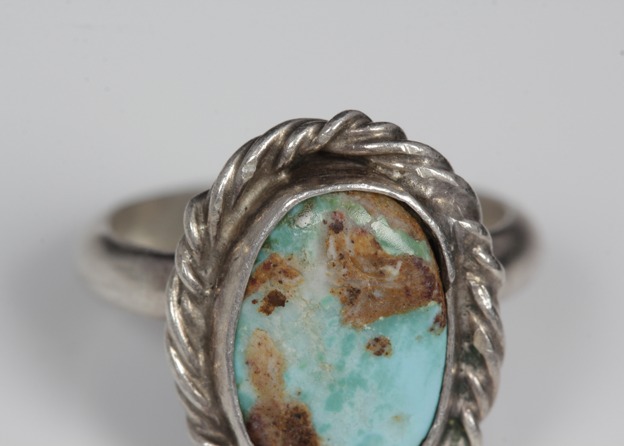 Silver Tone Turquoise RIng