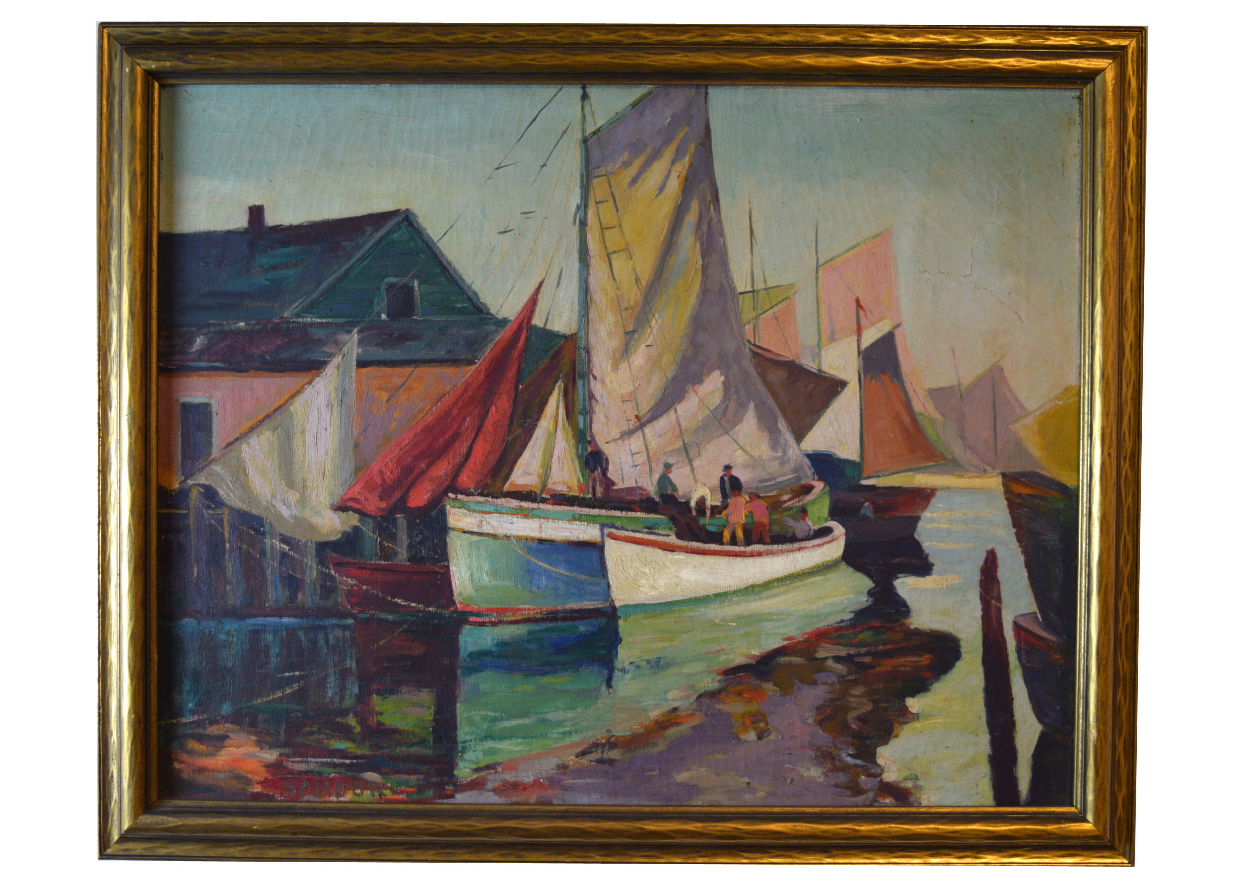 Alexander Raymond Katz Nautical Oil Painting