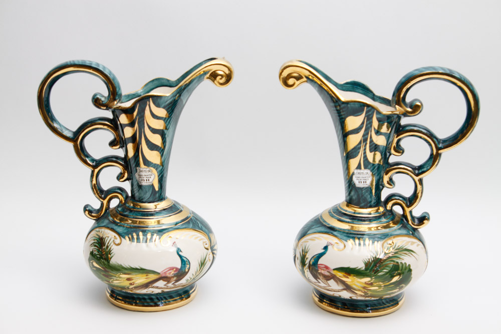 H. Bequet Peacock Coffee Table Set Quaregnon Belgium