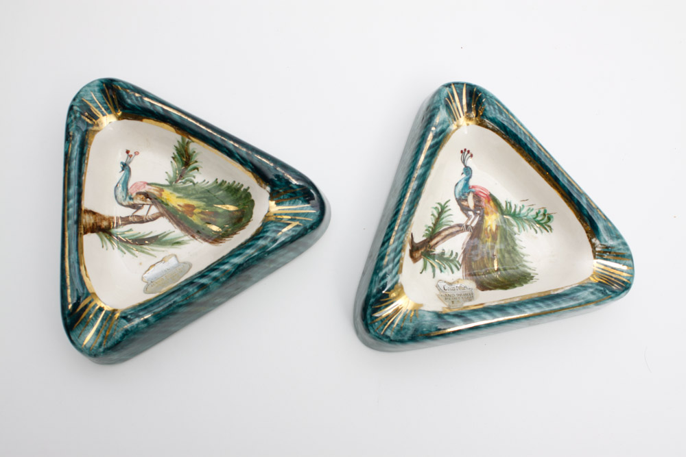 H. Bequet Peacock Coffee Table Set Quaregnon Belgium