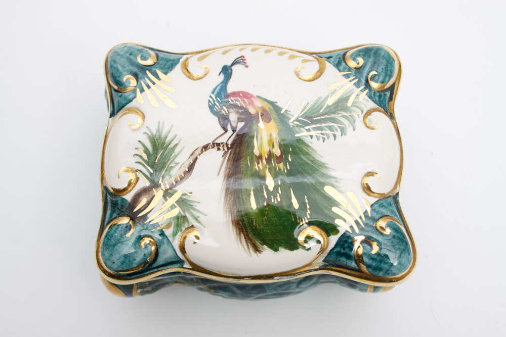 H. Bequet Peacock Coffee Table Set Quaregnon Belgium