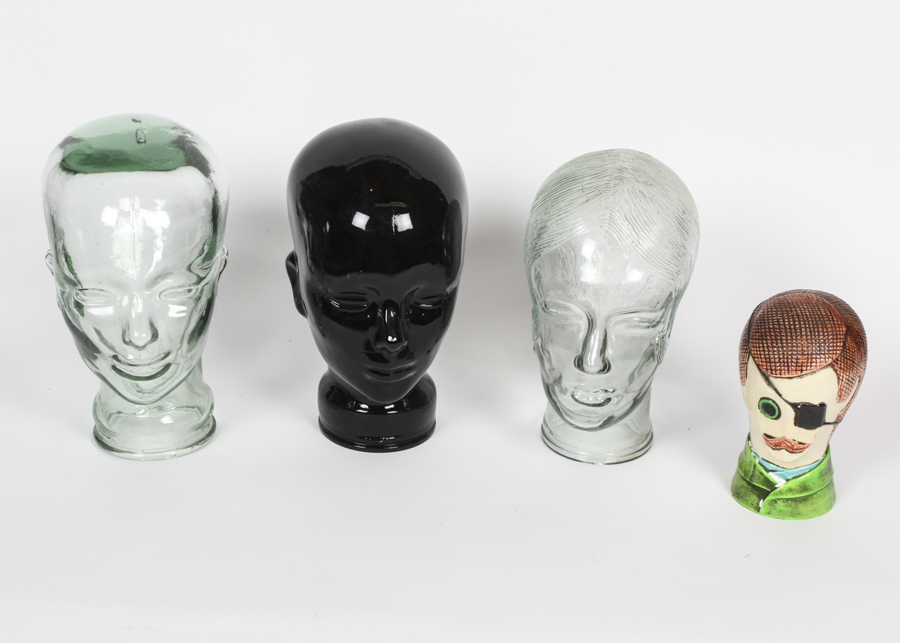 Collection of Glass Mannequin Heads
