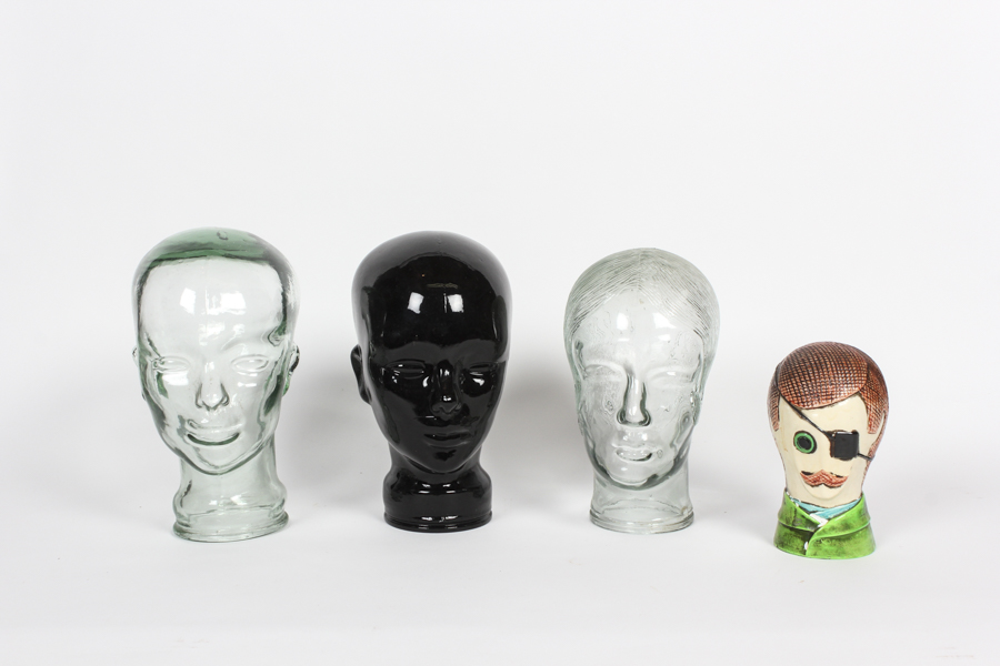 Collection of Glass Mannequin Heads