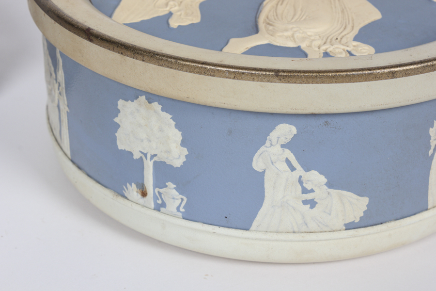 Wedgewood Trinket Box and Blue Tin Boxes