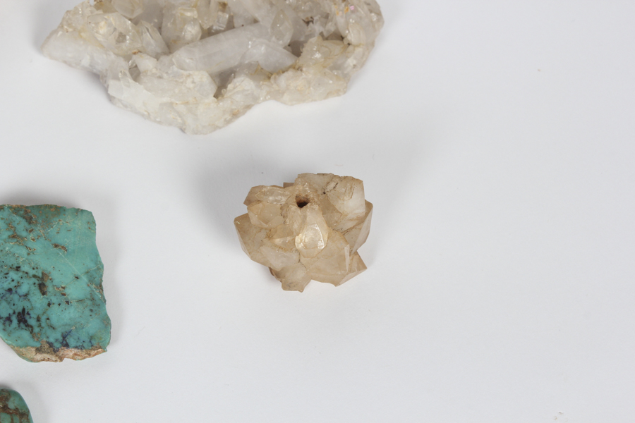 Natural Leaf Imprint, Rain Stick and Crystal