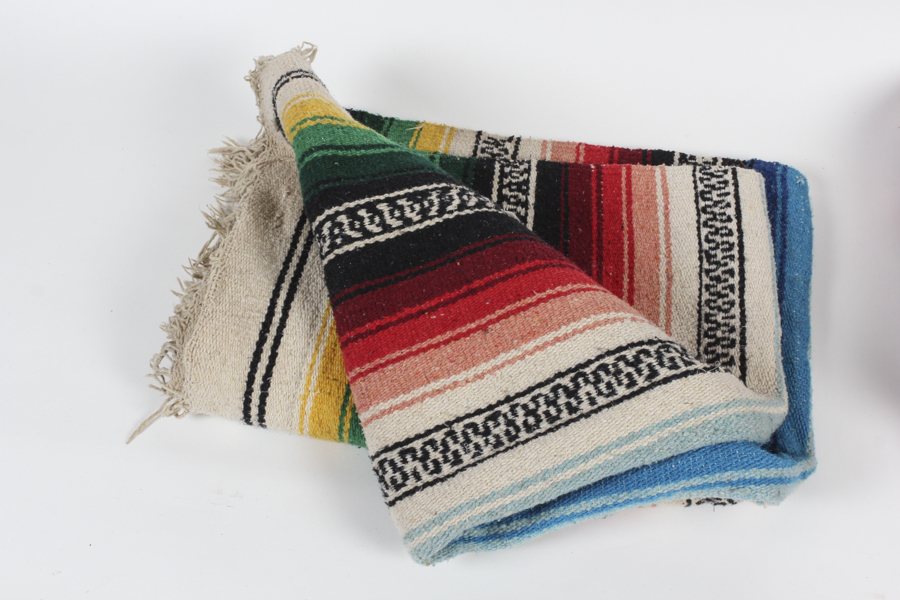 Vintage Rainbow and Plaid Camping Blankets