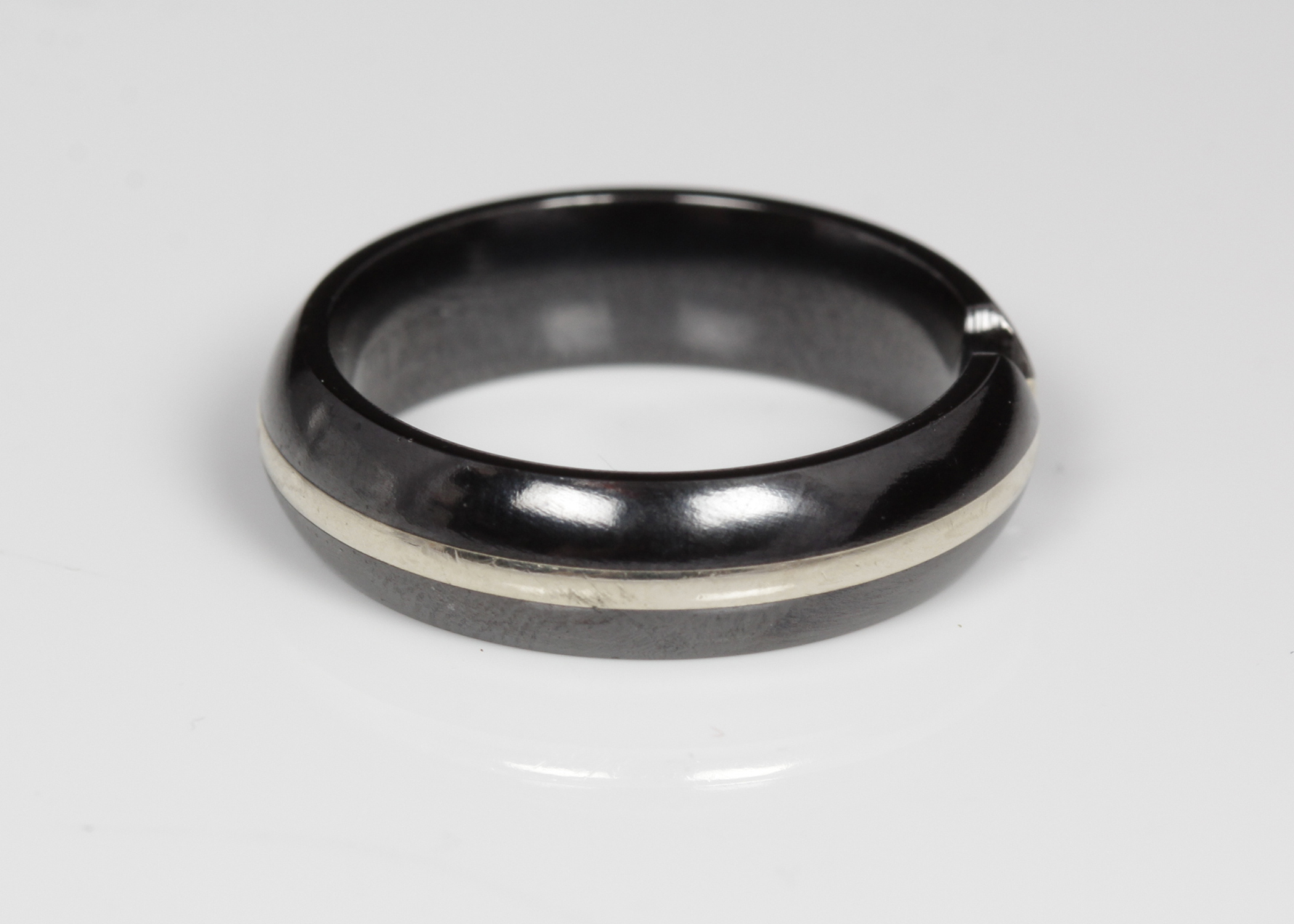 18K Yellow Gold Accented Titanium Band