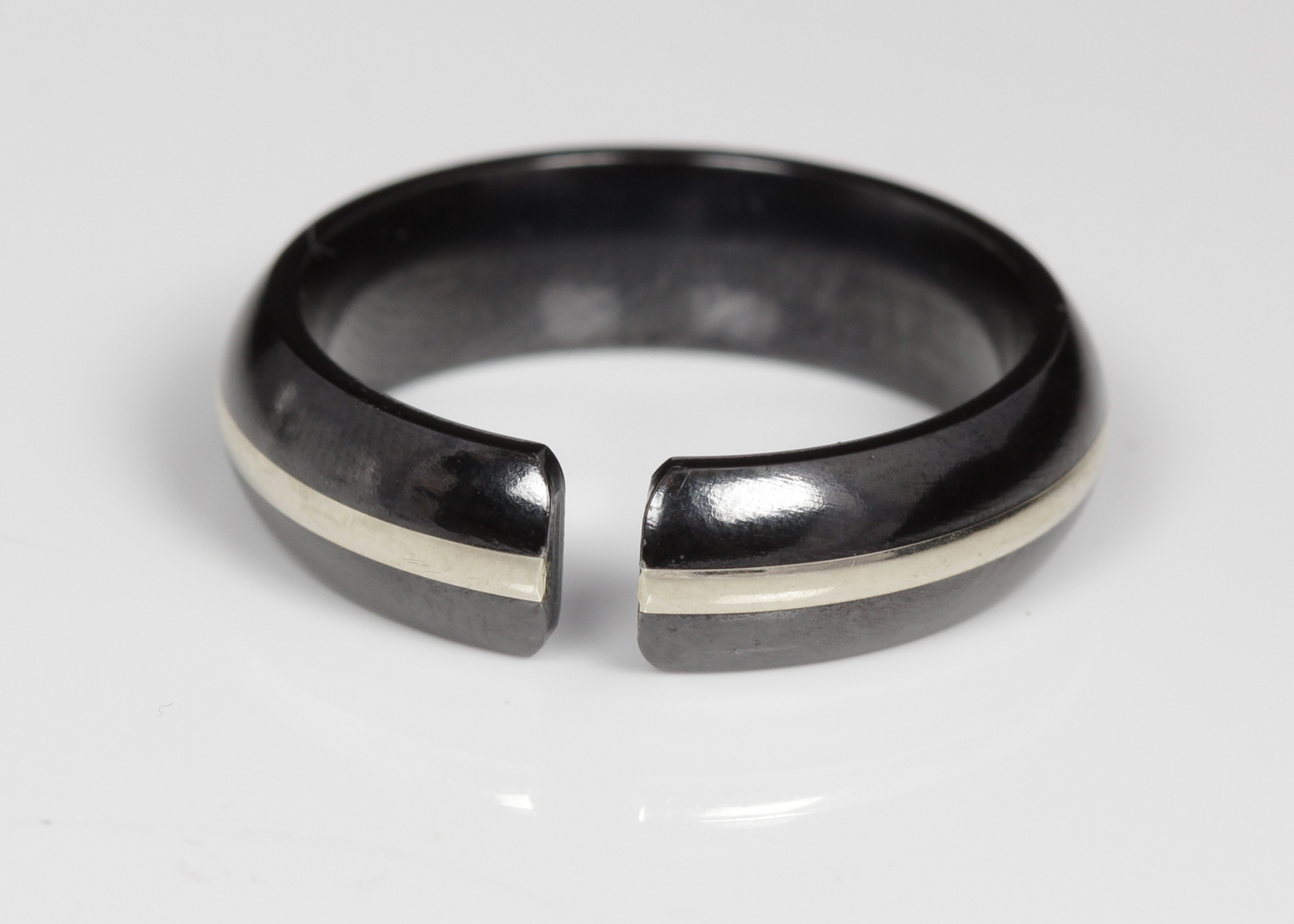 18K Yellow Gold Accented Titanium Band