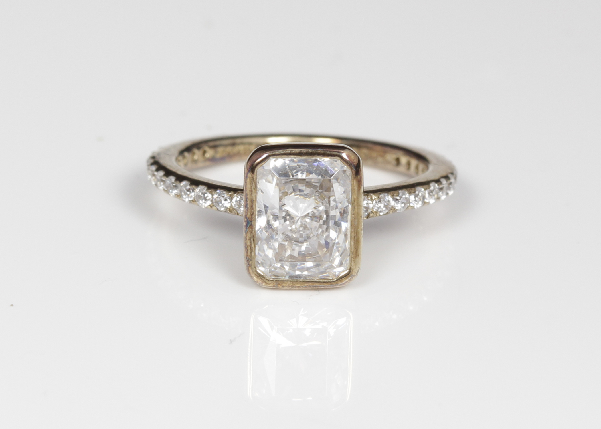 Gold Plated Sterling Silver Cubic Zirconia Ring