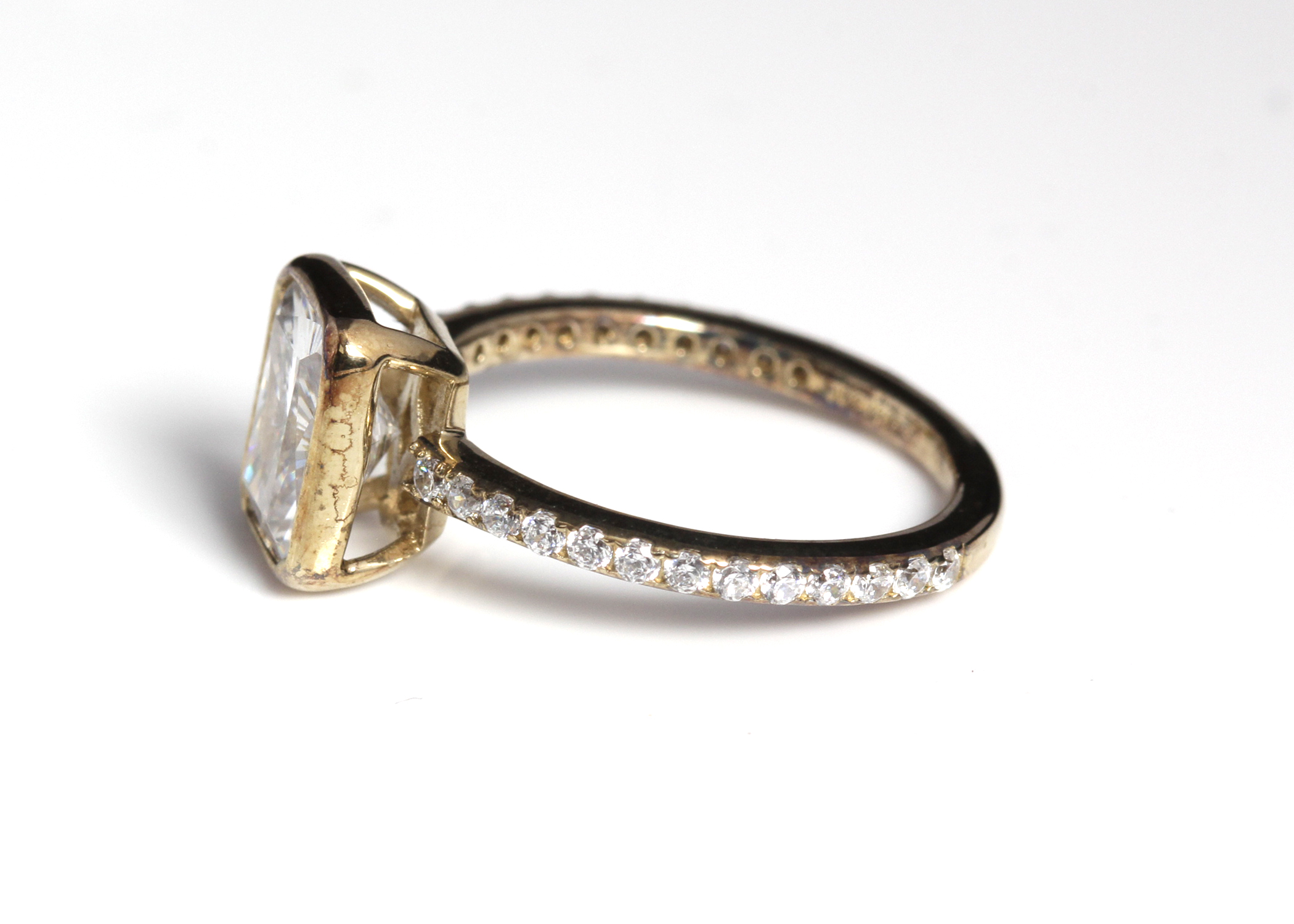 Gold Plated Sterling Silver Cubic Zirconia Ring