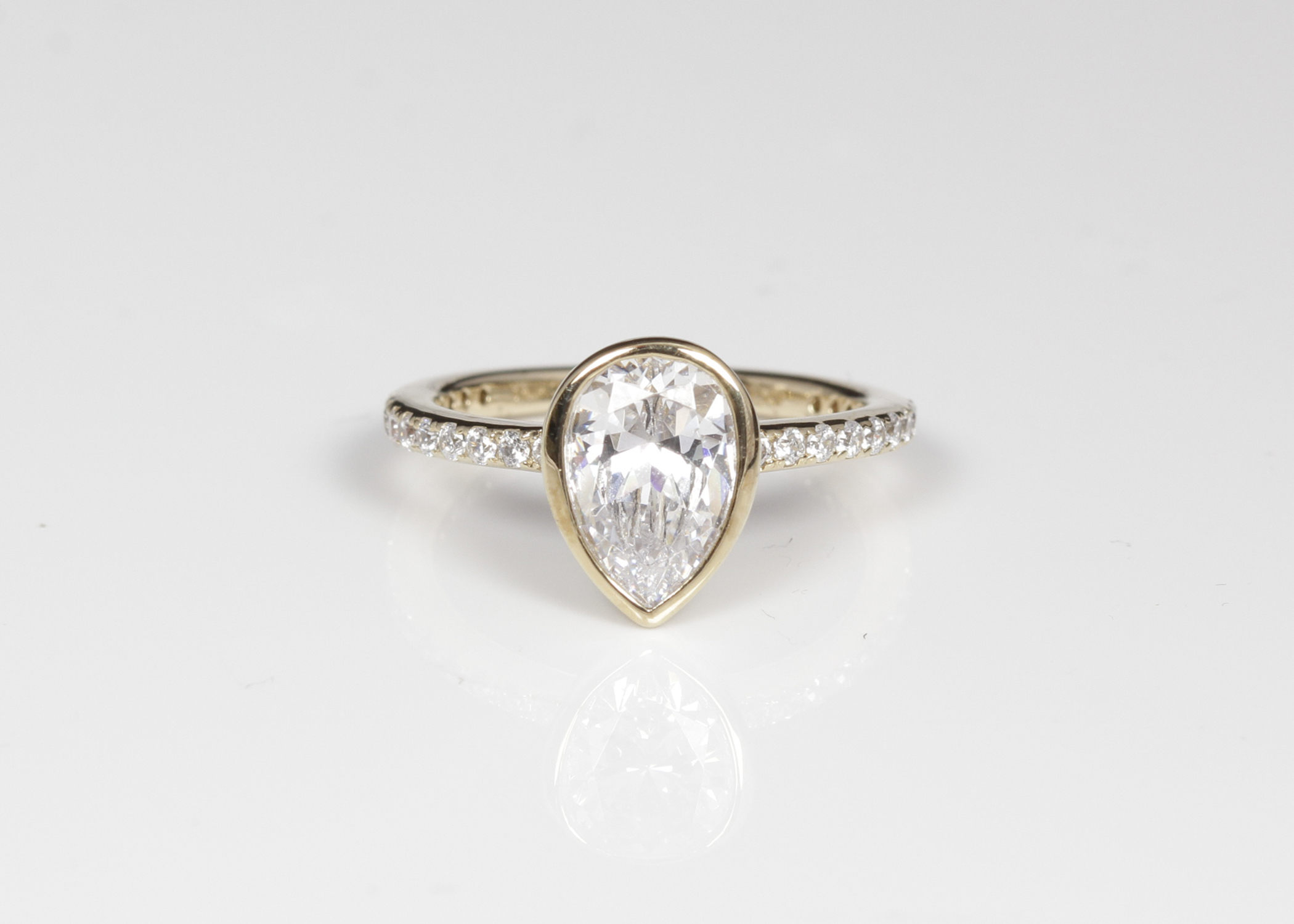 Gold Plated Sterling Silver Cubic Zirconia Ring