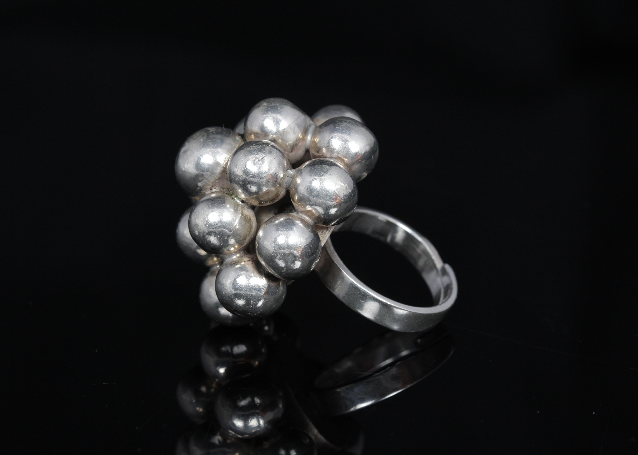 Sterling Silver Beaded Ring