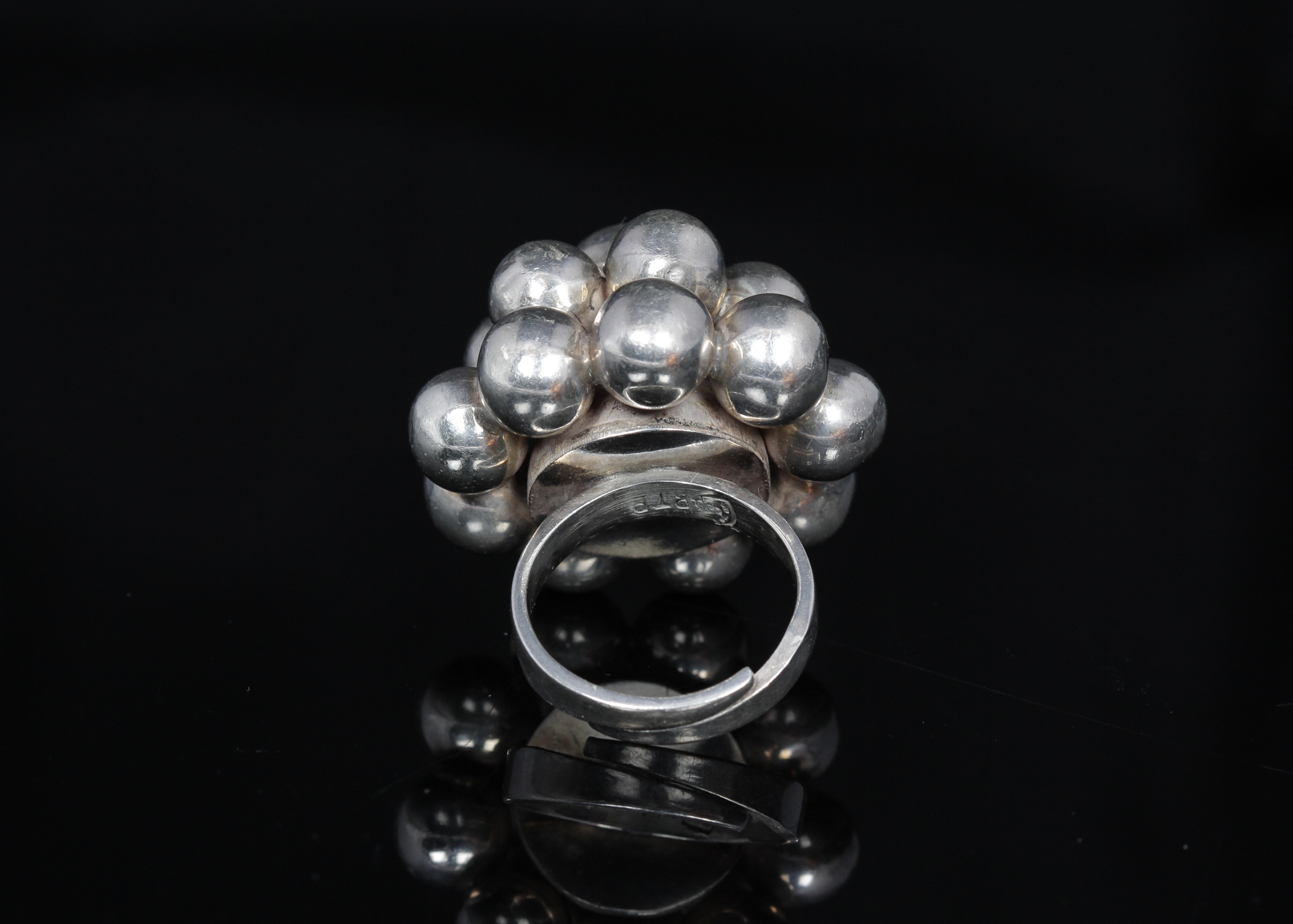 Sterling Silver Beaded Ring