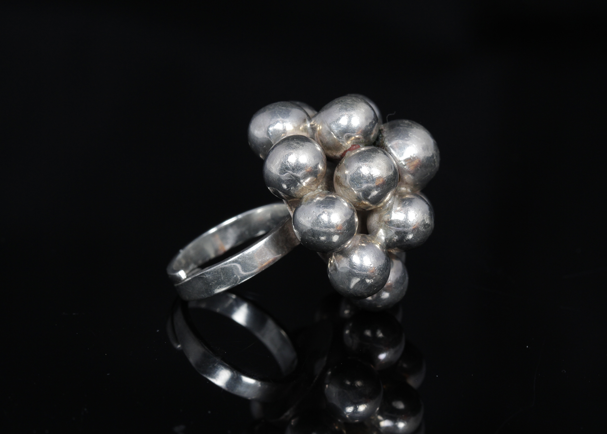 Sterling Silver Beaded Ring