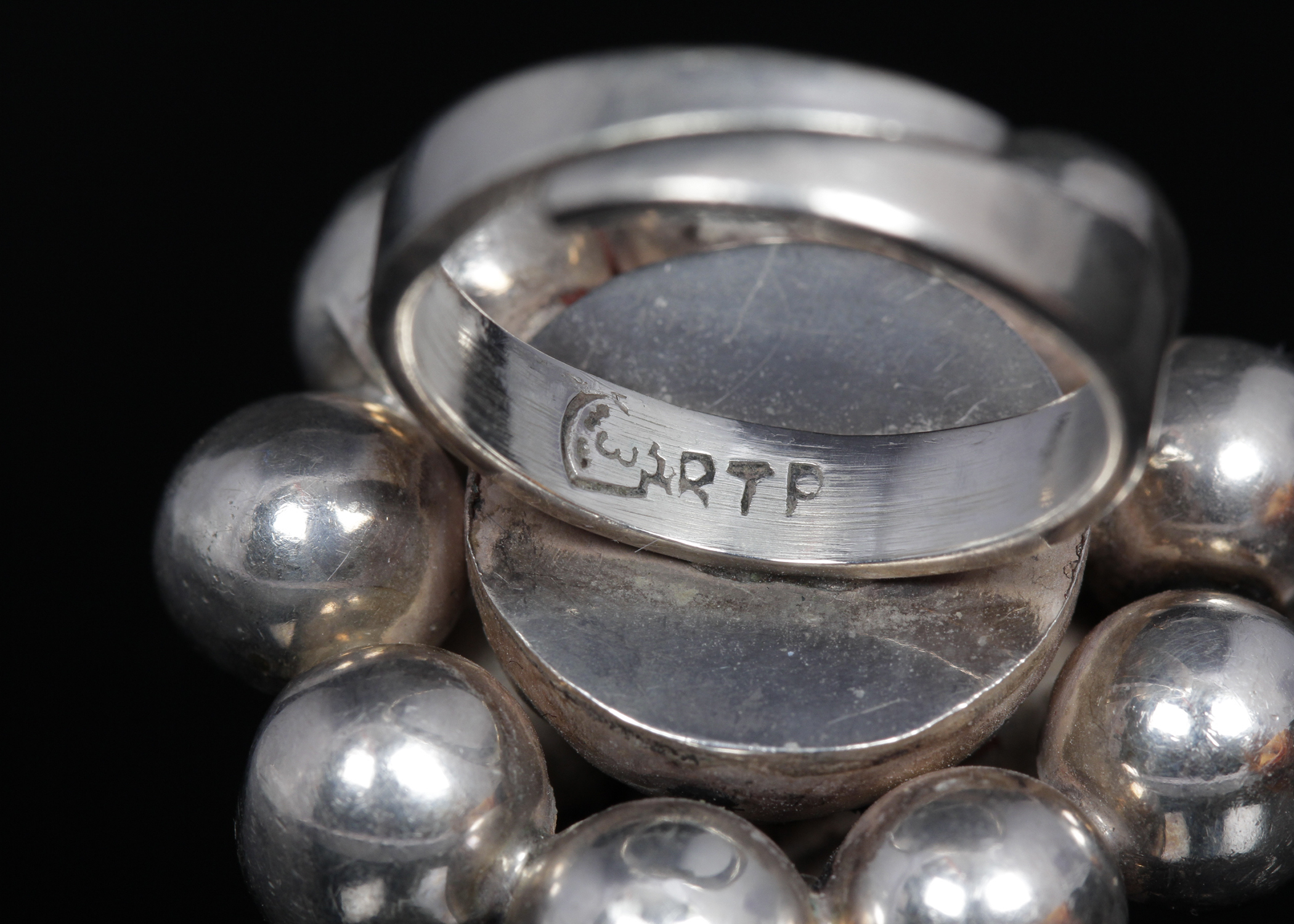 Sterling Silver Beaded Ring