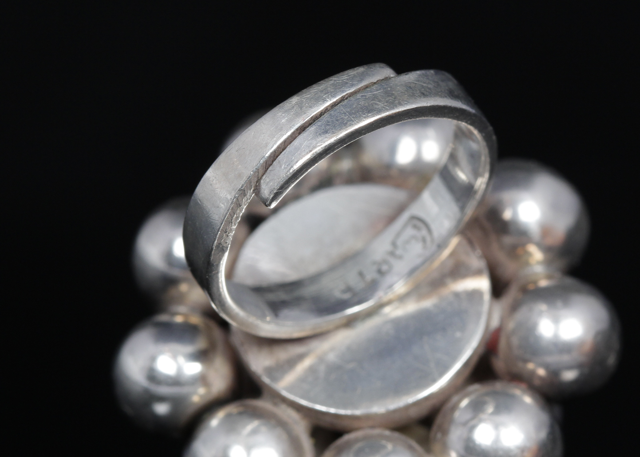 Sterling Silver Beaded Ring