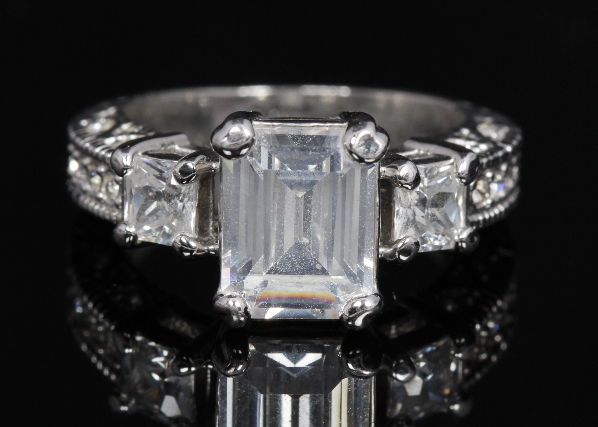 Gold Plated Cubic Zirconia Ring