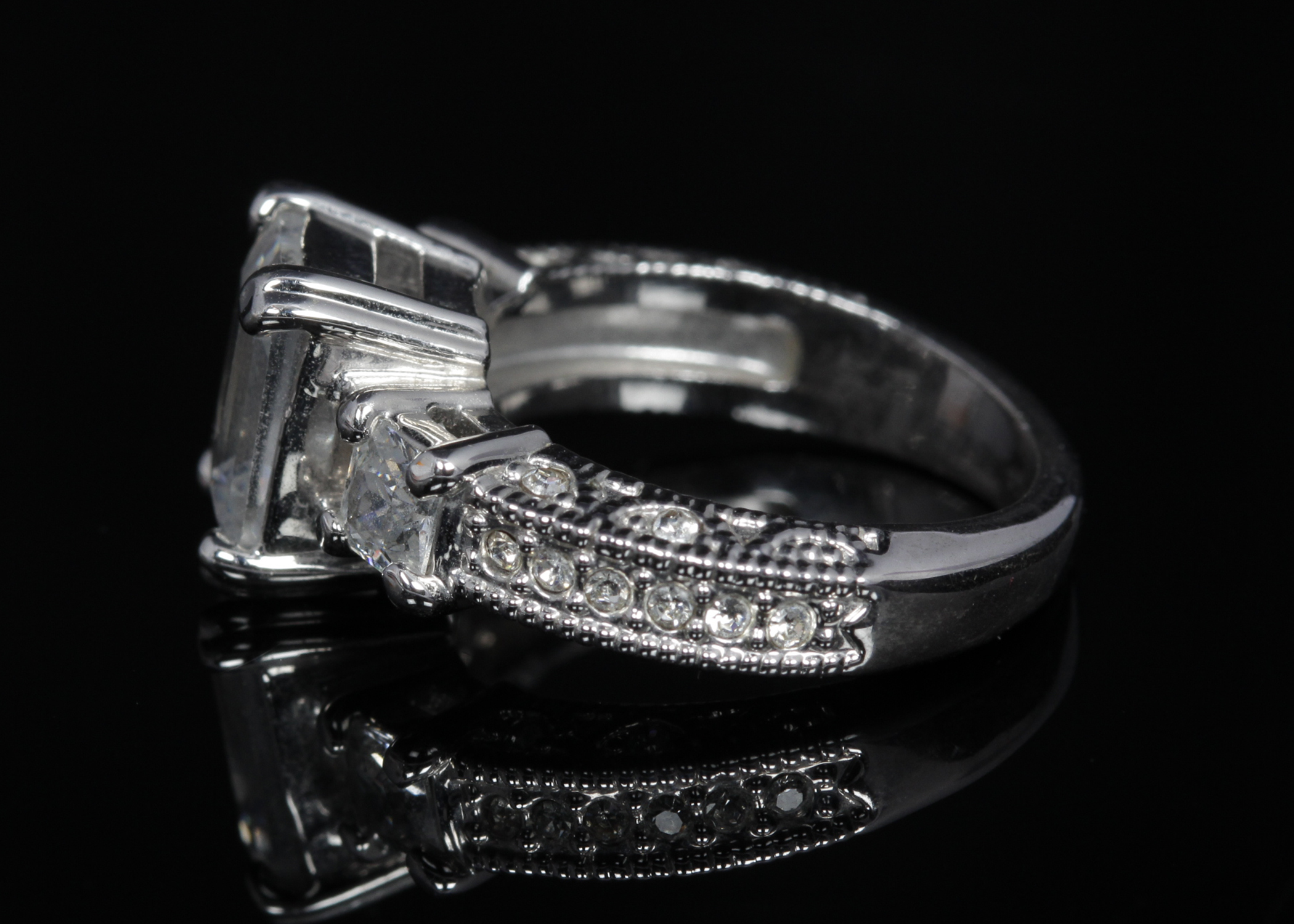 Gold Plated Cubic Zirconia Ring