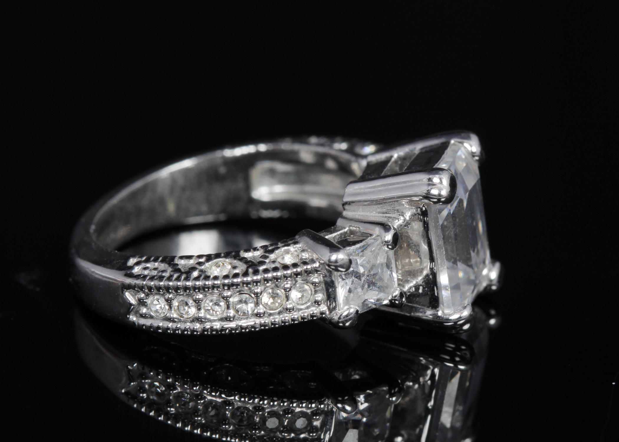 Gold Plated Cubic Zirconia Ring