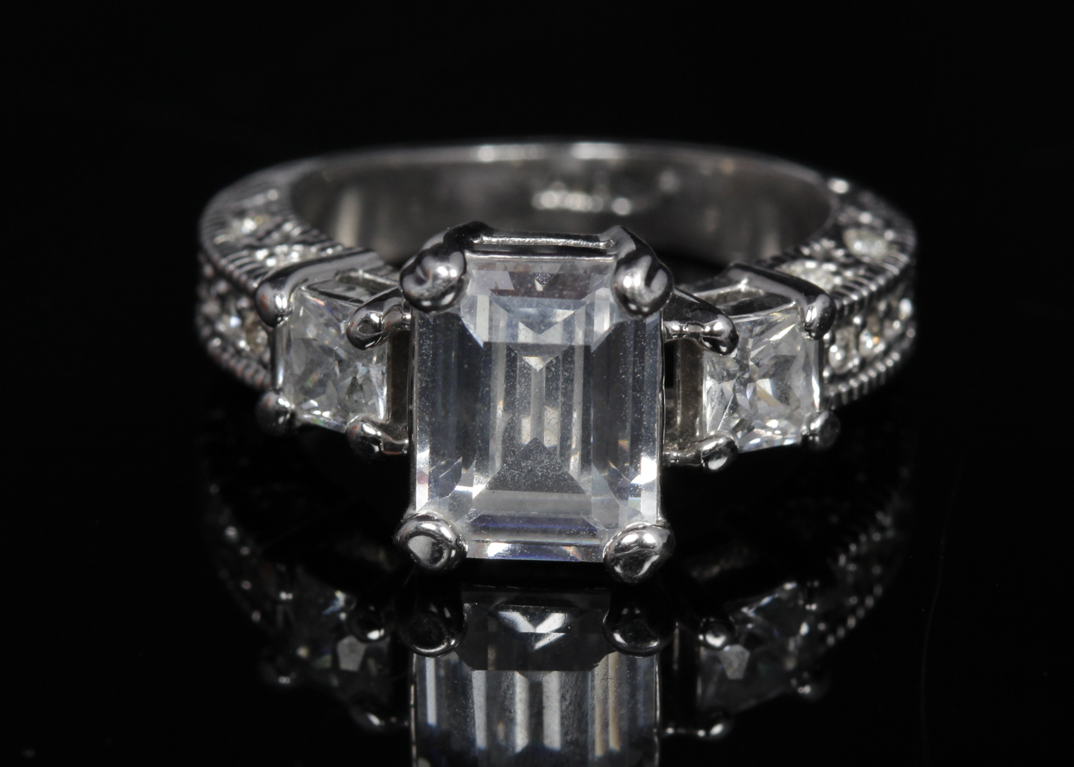 Gold Plated Cubic Zirconia Ring