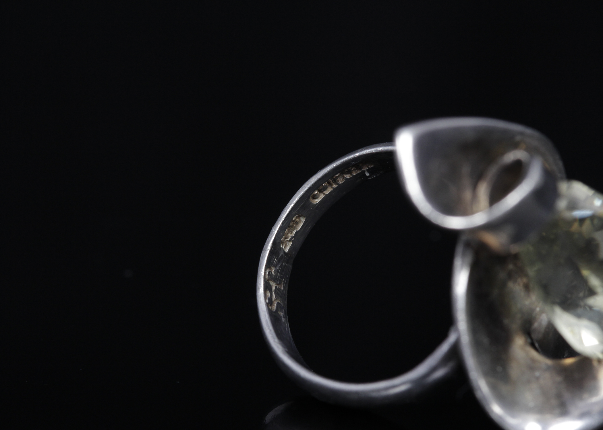 Modern Sterling Cubic Zirconia Ring