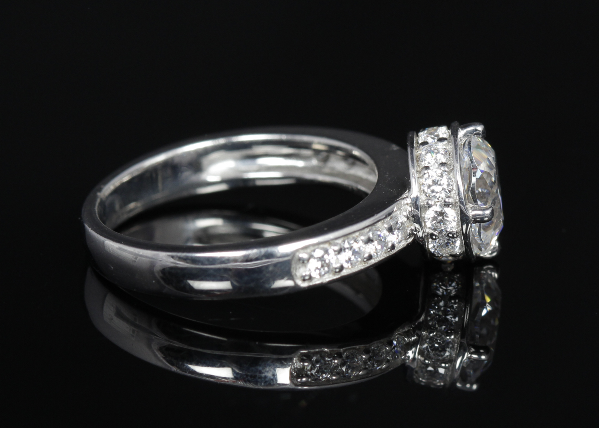 Sterling Silver and Cubic Zirconia Ring