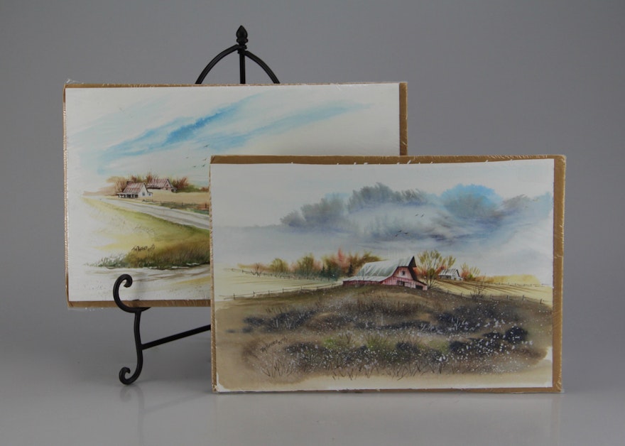 Two Unframed Original Watercolors by Tim Pafford