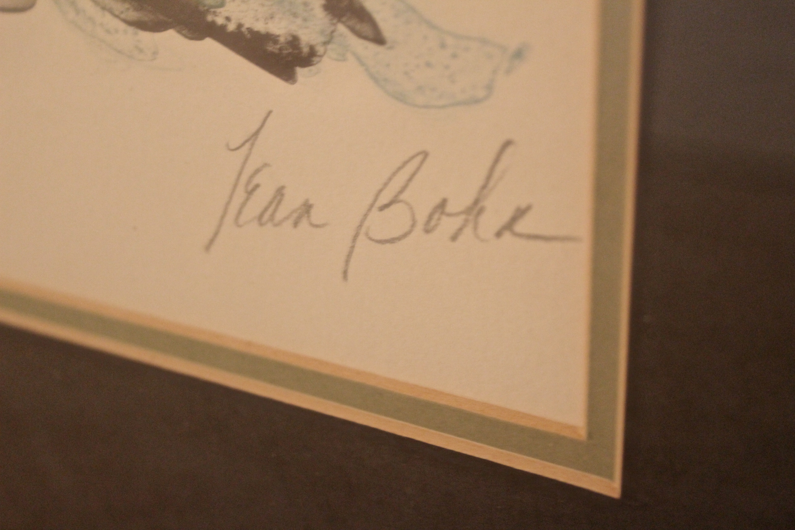 Jean Bohr Limited Edition Lithograph and Wamsutta Bedding