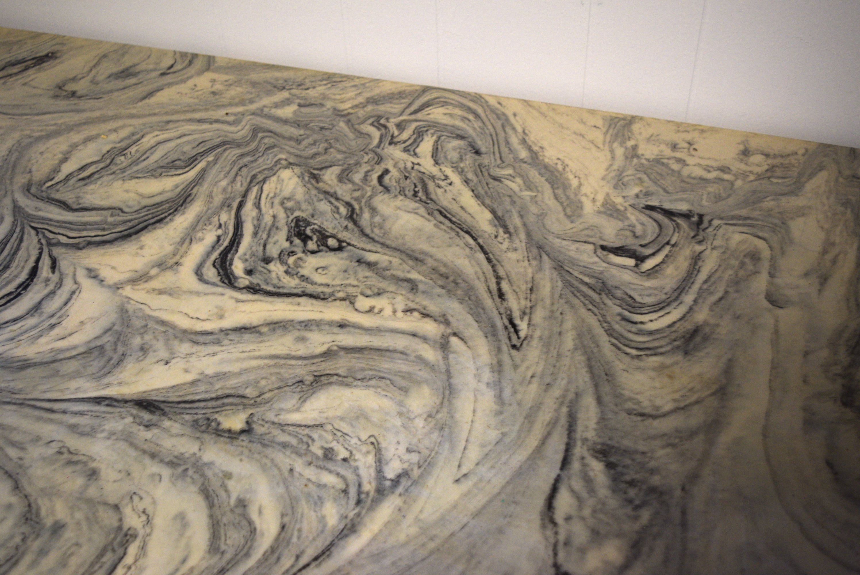 Mid Century Cultured Marble Top Dining Table