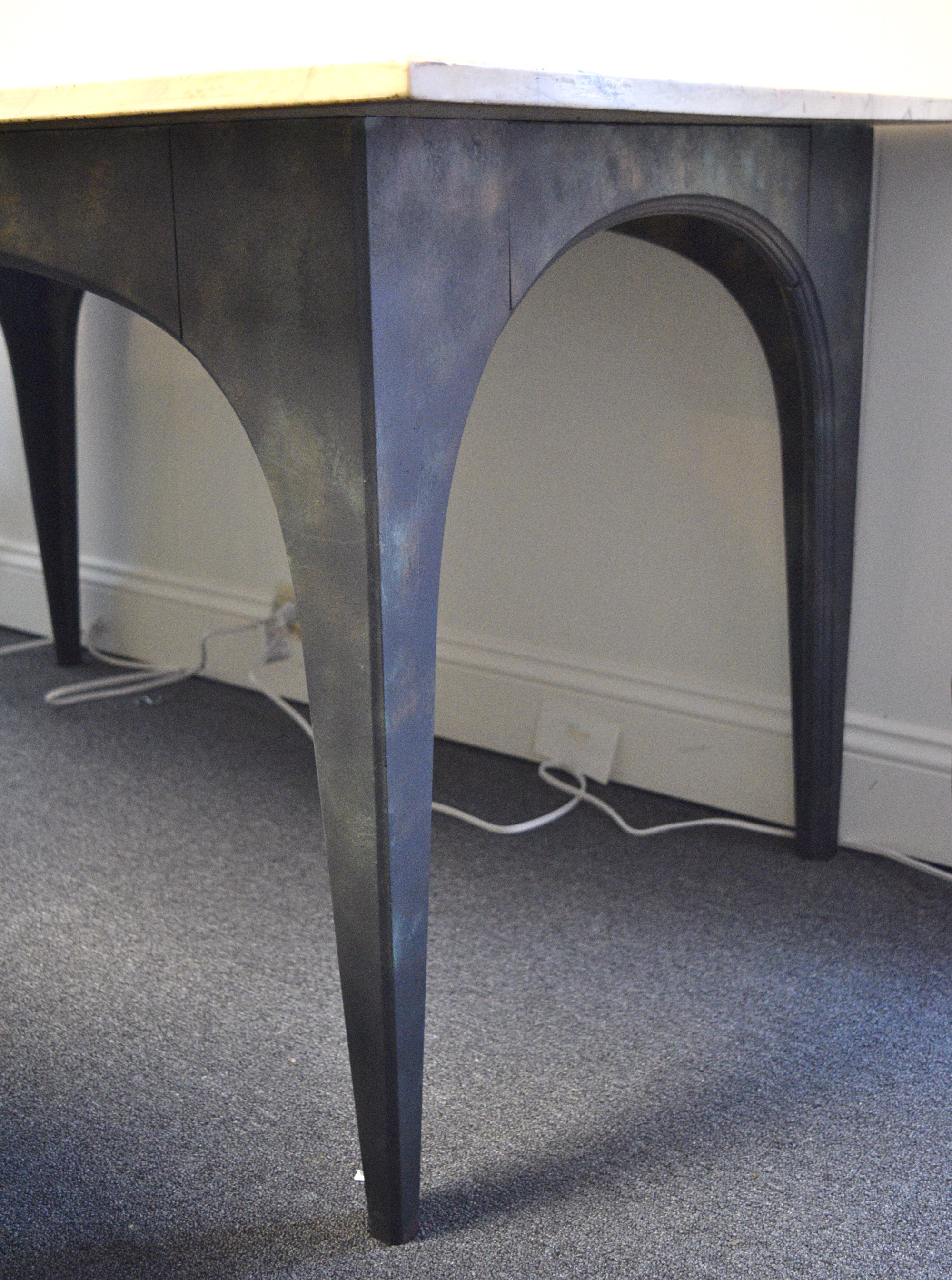 Mid Century Cultured Marble Top Dining Table