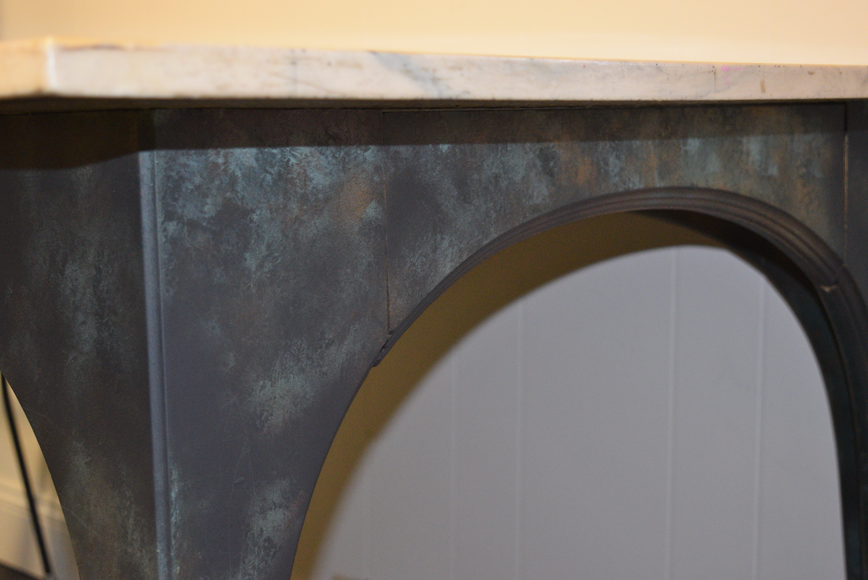 Mid Century Cultured Marble Top Dining Table