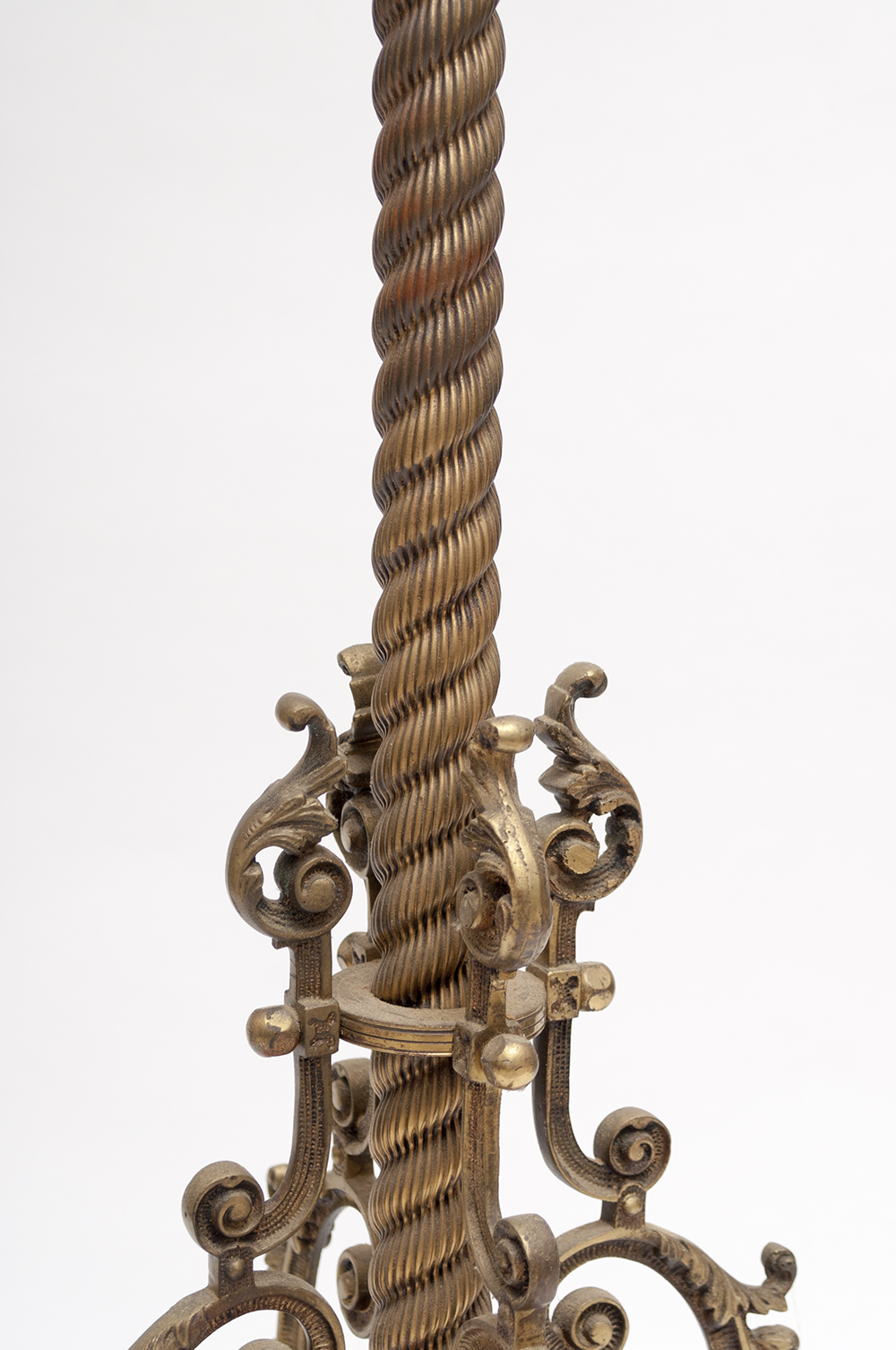 Antique Victorian R. Hollings & Company Brass Piano/Floor Lamp