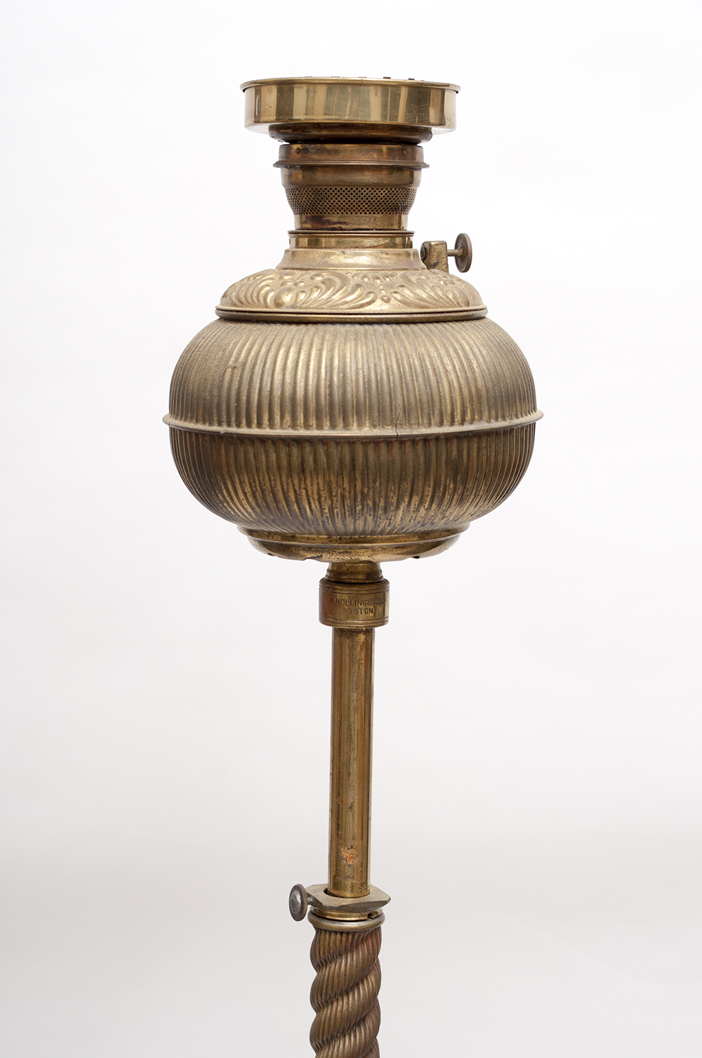 Antique Victorian R. Hollings & Company Brass Piano/Floor Lamp