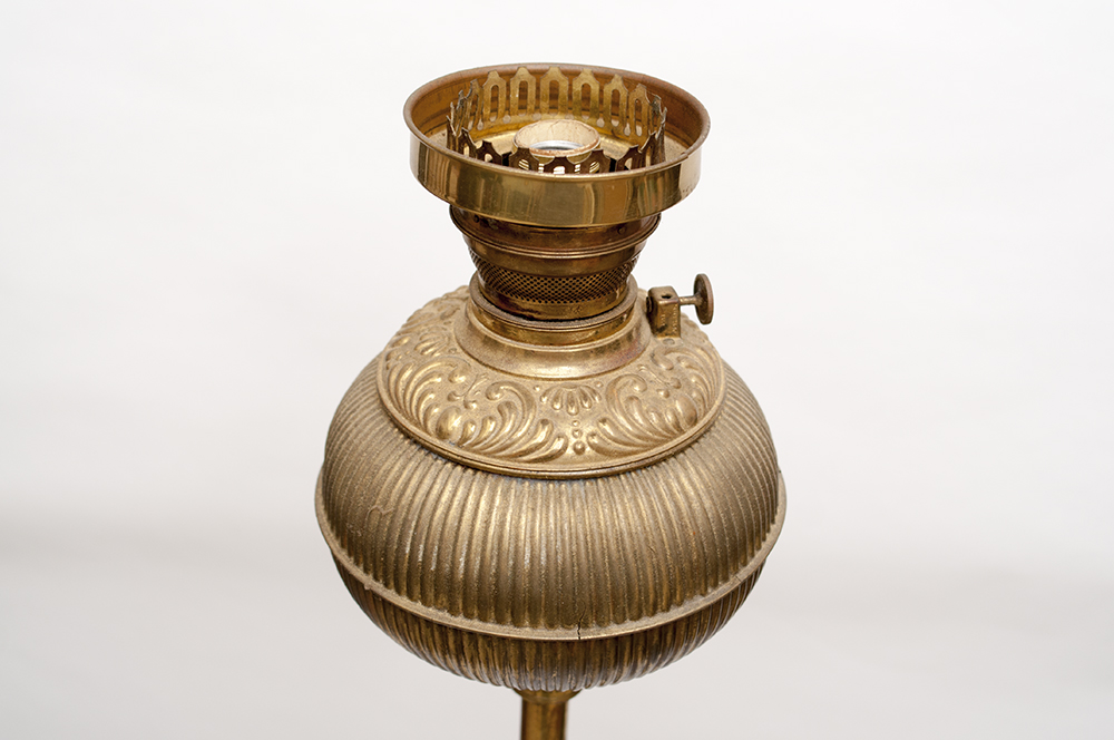 Antique Victorian R. Hollings & Company Brass Piano/Floor Lamp