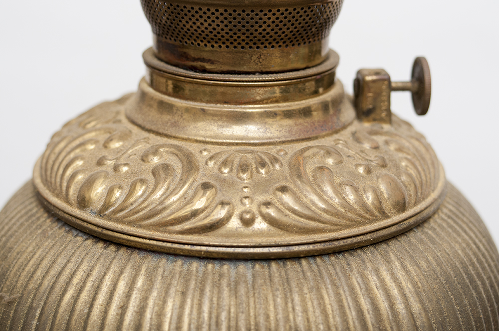 Antique Victorian R. Hollings & Company Brass Piano/Floor Lamp