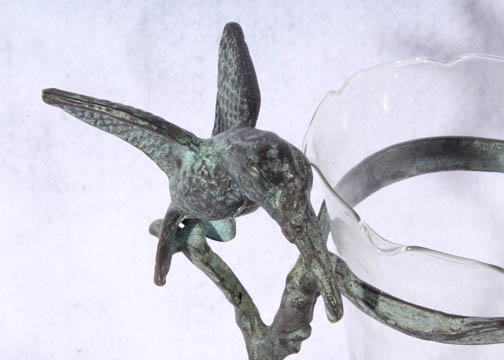 Hummingbird Stand with Glass Vase