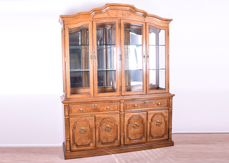 Thomasville Oak China Display Cabinet