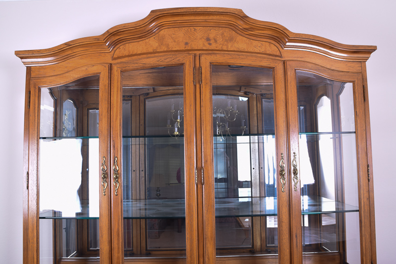 Thomasville Oak China Display Cabinet