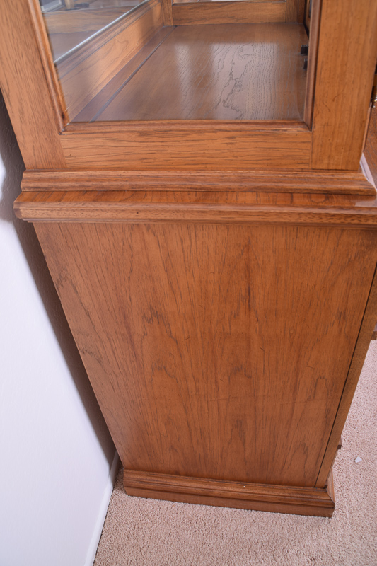 Thomasville Oak China Display Cabinet